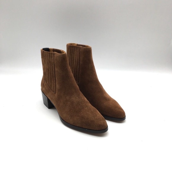 rag & bone ICONS Rover Suede Chelsea Boots Chestnut  US EU 37.5, US 7.5 - Picture 2 of 6